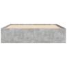 Concrete Grey Bed Frame 150x200 cm King Size - Modern Design