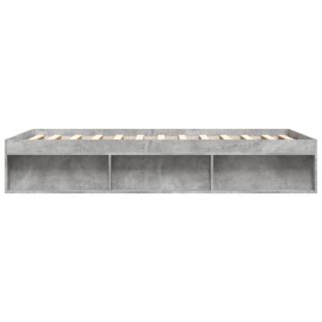 Concrete Grey Bed Frame 150x200 cm King Size - Modern Design