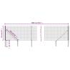 Wire Mesh Fence with Spike Anchors - Anthracite 1.1x10m