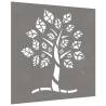 Garden Wall Decoration 55x55 cm Corten Steel Tree Design