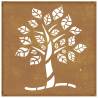 Garden Wall Decoration 55x55 cm Corten Steel Tree Design