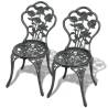 Bistro Chairs 2 pcs Cast Aluminium Green Colour green Quantity in Package 2 Number of 