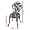 Bistro Chairs 2 pcs Cast Aluminium Green | Stylish Garden Seating