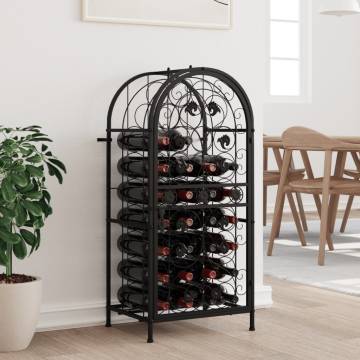 Wine Rack for 33 Bottles - Elegant Wrought Iron Storage