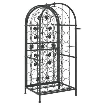 Wine Rack for 33 Bottles - Elegant Wrought Iron Storage