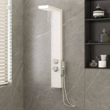 Stylish Shower Panel System Aluminium White - Hipomarket