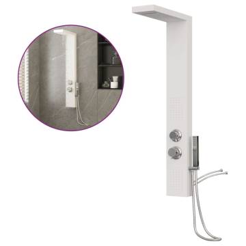 Stylish Shower Panel System Aluminium White - Hipomarket