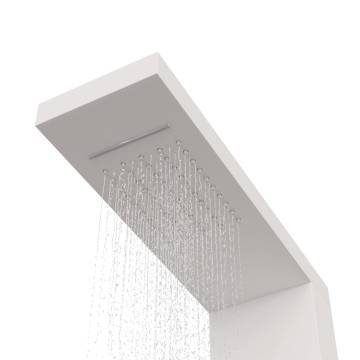 Stylish Shower Panel System Aluminium White - Hipomarket