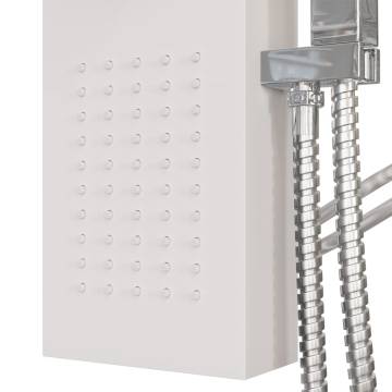 Stylish Shower Panel System Aluminium White - Hipomarket