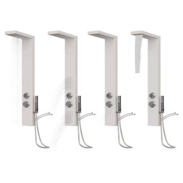 Stylish Shower Panel System Aluminium White - Hipomarket