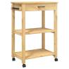 MONZA Solid Wood Kitchen Trolley - 60x40x90 cm