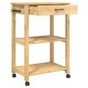 MONZA Solid Wood Kitchen Trolley - 60x40x90 cm