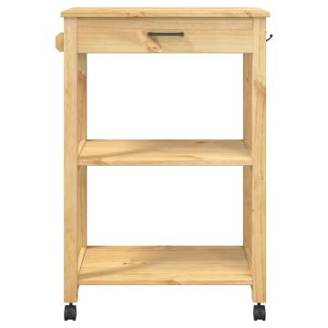 MONZA Solid Wood Kitchen Trolley - 60x40x90 cm