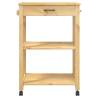 MONZA Solid Wood Kitchen Trolley - 60x40x90 cm