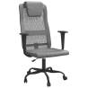 Office Chair Grey Mesh Fabric & Faux Leather - Comfort Upgrade