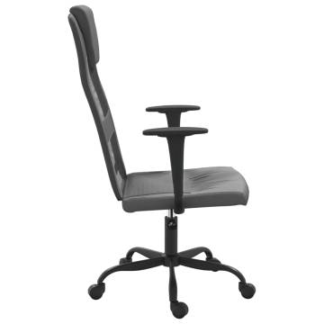 Office Chair Grey Mesh Fabric & Faux Leather - Comfort Upgrade