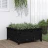 Garden Planter Black 82.5x82.5x39 cm Solid Wood Pine Colour black pine Size 82.5 x 82.5 x 39 cm Quantity in Package 1 