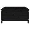 Garden Planter Black 82.5x82.5x39 cm Solid Wood Pine