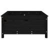 Garden Planter Black 82.5x82.5x39 cm Solid Wood Pine