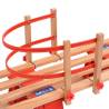 Folding Snow Sledge with Backrest - 119 cm Wooden Sledge