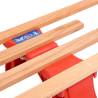 Folding Snow Sledge with Backrest - 119 cm Wooden Sledge