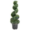 Artificial Boxwood Spiral Plant with Pot - 100 cm Green