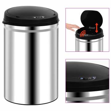 Automatic Sensor Dustbin 30L - Stainless Steel & Hands-Free