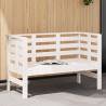 Garden Bench White - Solid Pine Wood 111.5x53x71 cm