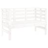 Garden Bench White - Solid Pine Wood 111.5x53x71 cm