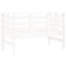 Garden Bench White - Solid Pine Wood 111.5x53x71 cm