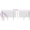 Wire Mesh Fence with Spike Anchors Anthracite 1x10 m