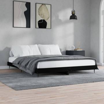 Super King Bed Frame Black 180x200 cm - Durable & Stylish