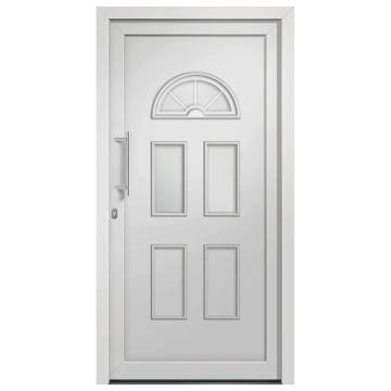 Elegant White Front Door 110x210 cm - Secure & Stylish