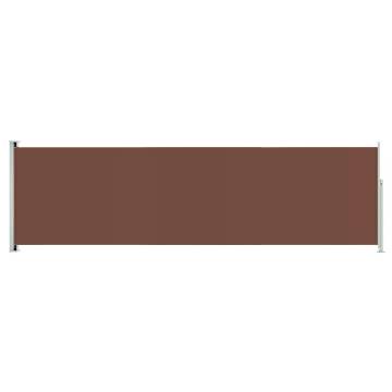 Patio Retractable Side Awning 180x600 cm Brown | Hipomarket