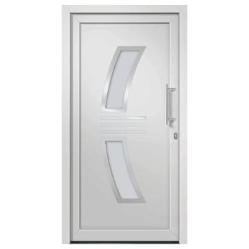 Elegant Front Door White 108x208 cm for Enhanced Security