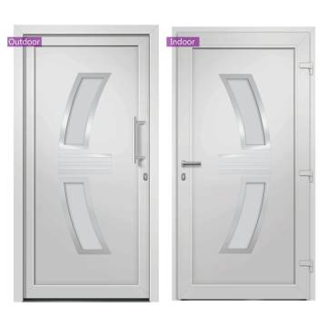 Elegant Front Door White 108x208 cm for Enhanced Security