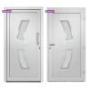 Elegant Front Door White 108x208 cm for Enhanced Security