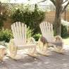 Rocking Adirondack Chairs - 2 pcs Solid Wood Fir | HipoMarket