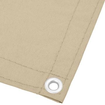 Beige Balcony Screen 75x800 cm - Durable 100% Polyester