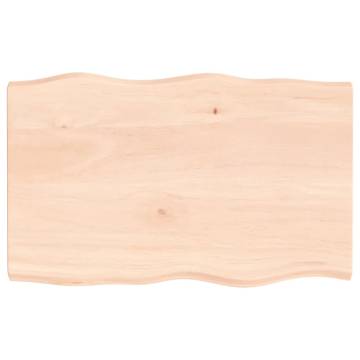 Table Top 80x50x(2-4) cm Solid Wood Live Edge - Hipomarket