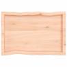 Table Top 80x50x(2-4) cm Solid Wood Live Edge - Hipomarket