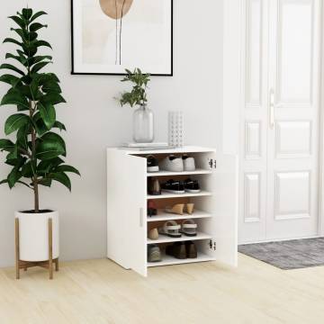 Shoe Cabinet White 60x35x70 cm - Stylish & Practical Storage