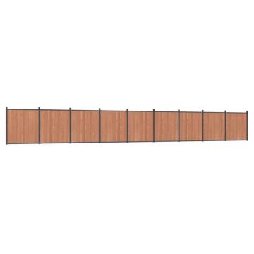 Fence Panel Brown 1564x186 cm WPC | Durable Garden Fencing