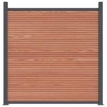 Fence Panel Brown 1564x186 cm WPC | Durable Garden Fencing