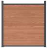 Fence Panel Brown 1564x186 cm WPC | Durable Garden Fencing