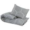 Grey Duvet Cover Set 140x200 cm - 100% Cotton Comfort