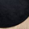 Stylish OVIEDO Black Short Pile Rug Ø 120 cm for Home Decor