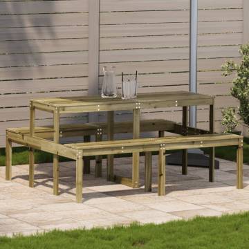 Wooden Picnic Table 160x134 cm - Durable Pine Design