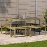 Picnic Table 160x134x75 cm Impregnated Wood Pine Colour natural impregnated Size 160 x 134 x 75 cm Quantity in Package 1 