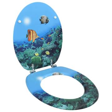 Deep Sea Design WC Toilet Seat with Lid - Durable & Stylish